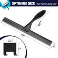 thumbnail image 2 of Stainless Steel Squeegee, 10Inch Multi-Purpose Window Cleaner, Ergonomic Handle with Adhesive Hook, Perfect for Shower Doors, Glass, Car Windows, Streak-Free Results, 2 of 8