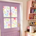 thumbnail image 6 of Window Privacy Film Rainbow Film Decorative Window Sticker, 3D Static Flower Glass Cling Tint for Home Heat Control Non-Adhesive, 17.7×78.7Inch, 6 of 8
