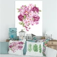thumbnail image 2 of Designart ' Bouquet Of Pink Retro Flowers ' Traditional Canvas Wall Art Print, 2 of 4
