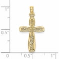 thumbnail image 3 of 10K Yellow Gold Cross With Filigree Center Charm (25.6 X 14) Made In United States 10k8515, 3 of 5