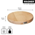 thumbnail image 2 of Wagner Sleek Beech Wood Round Plant Caddy with No-Show Swivel Casters, 220 lbs Capacity, 2 of 6