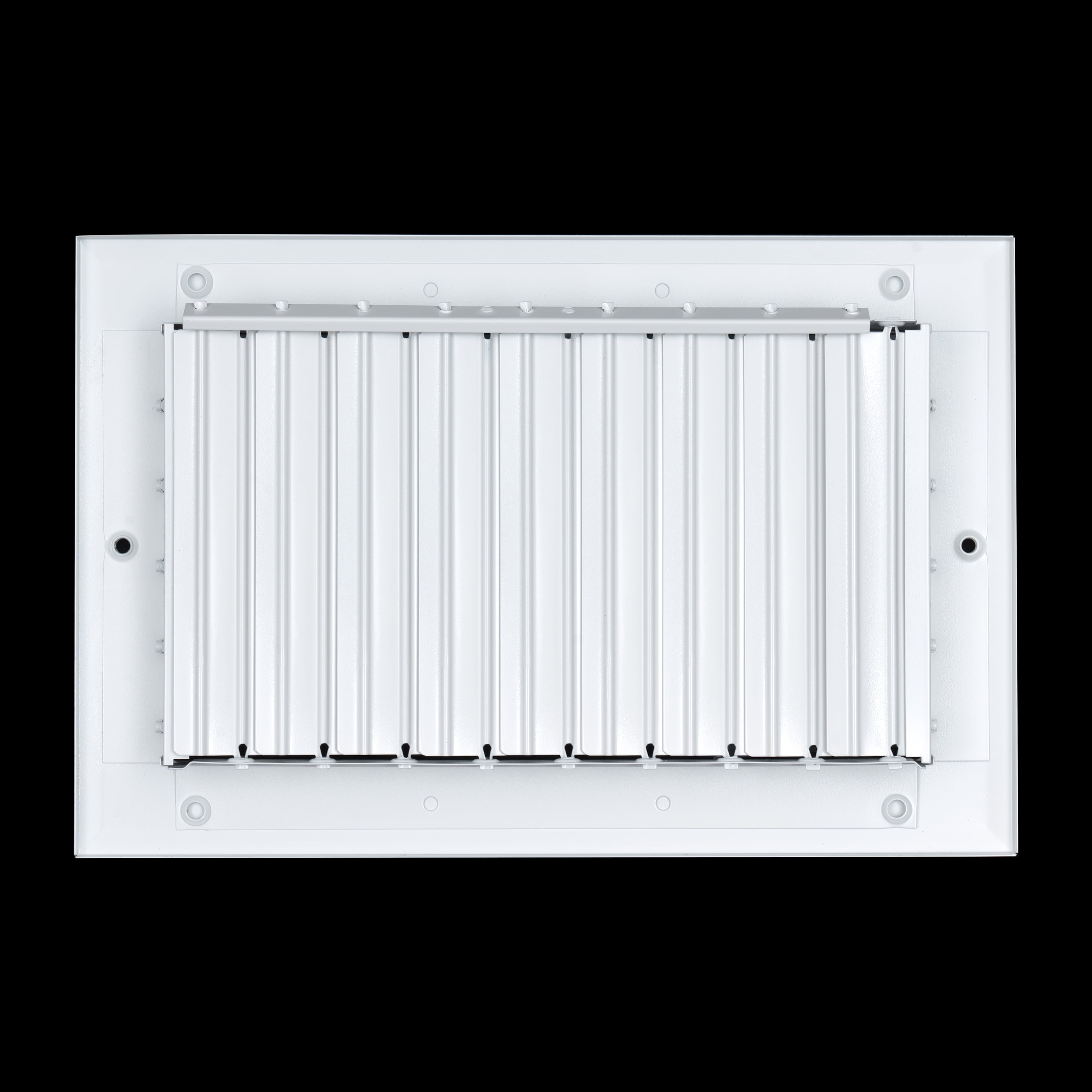 Fits 10x6 Duct Opening Aluminum 1-WAY Adjustable Air Supply Grille by Handua | Curved Blade Register Vent Cover for Sidewall & Ceiling | White | Outer Size: 11.75" X 7.75"