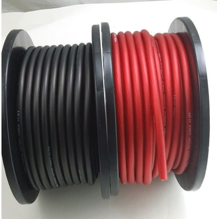 - 6 GAUGE AWG WIRE CABLE 50 FT 25 BLACK 25 RED POWER GROUND STRANDED PRIMARY