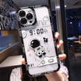 thumbnail image 1 of Funda de teléfono de astronauta transparente de dibujos animados para iPhone 11 12 13 14 Pro Max XS X XR 7 8 Plus SE 2020 Tan Jianjun unisex, 1 of 2