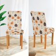 thumbnail image 3 of Yayeee 4 Pack Dining Chair Covers Stretch Parson Chairs Slipcovers Seat Protector, Beige Halloween Pumpkin, 3 of 6