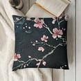 thumbnail image 3 of SHANXI  Throw Pillow Covers Japanese Cherry Sakura Blossom Design Square Pillowcase for Home Decor Sofa Car Bedroom Pillow case  22x22in, 3 of 5
