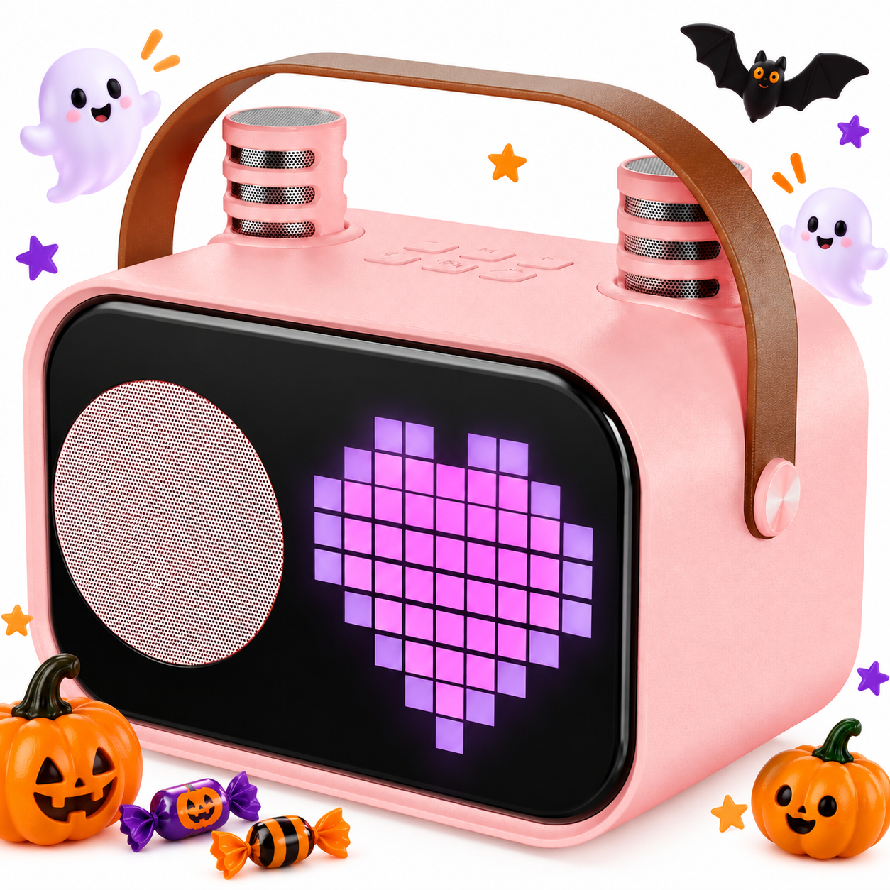 JYX Kids Pink Portable Karaoke Machine with 2 Microphones photo 1