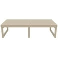 thumbnail image 2 of Luxury Commercial Living 51" Taupe Brown Patio Rectangular Lounge Coffee Table, 2 of 6