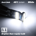 thumbnail image 3 of 10 bulbs, T10/192/194/168 white LED bulbs for interiors (Map, Dome, Trunk, License Plate) super bright 6000K White, 3 of 4