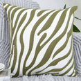 thumbnail image 1 of Embroidery Cotton Decorative Throw Pillow Cover Boho Square Geometric Pattern Cushion Cover for Sofa Bed Car 18x18 Inch Green A, 1 of 1