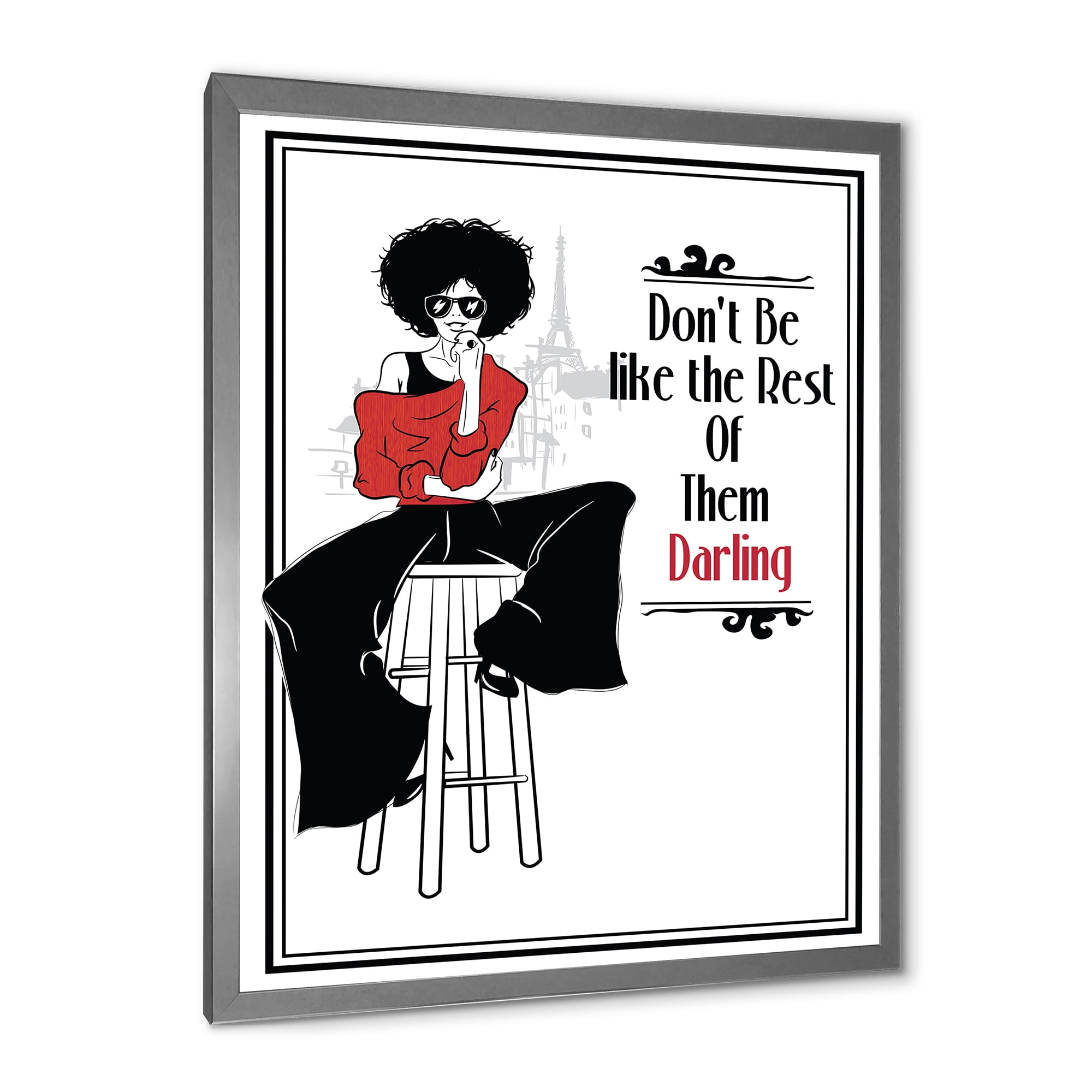Designart 'Style Passion Life Fashion Woman VI' Modern Framed Art Print