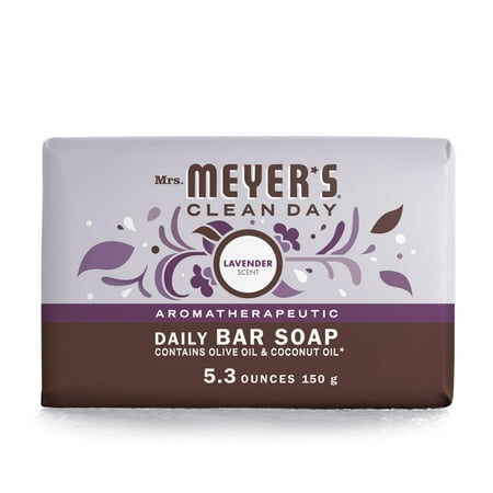 Mrs. Meyer's Clean Day Daily Bar Soap, Lavender Scent, 5.3 Ounce Bar