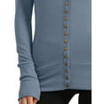 thumbnail image 5 of J. METHOD Women's Snap Button Cardigan Long Sleeve Knit Ribbed Sweater NEWJ181 Cement L, 5 of 5