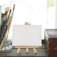 thumbnail image 5 of Troglfold Mini Easel Set 2 Sets of Sketch Triangle Easel Wooden Artist Painting Rack and Mini Painting Canvas,5.91"X3.15"X1.22", 5 of 10