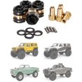 thumbnail image 4 of Brass Extended Wheel Hub Adapter Axle Counterweight for Axial SCX24 JLU Deadbolt C10 Upgrades, 4 of 5