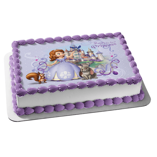 Sofia the First Princess Castle Disney Whatnaught Clover Edible Cake Topper  Image ABPID05898 