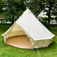 thumbnail image 4 of Latourreg Outdoor Safari Waterproof Oxford Bell Tent 13.1ft(4Meter) Bell Tent Glamping Yurt Tent with Detachable Groundsheet, 4 of 6