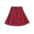 thumbnail image 3 of Girls Skirt Back School Uniform Red Tartan Skirt 6 Years, 3 of 6