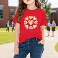 thumbnail image 6 of Piuwrlz Girl Graphic Shirts Tops Girls Short T-Shirts Sleeve Cotton Pullover Red Size 7 Years, 6 of 10