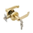 thumbnail image 5 of Modern Gold Heavy Duty Door Levers with Keys, 2 Pieces Privacy Door Locks, 2PCS Door Handles Three-Lever Handle Lock, 5 of 20