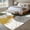 White Dark Yellow Dark Green, variant on Rectangle Area Rugs 6 x 9 Ft, Green Yellow Boho Non-Slip Residential Carpet, Modern Abstract Geometric Indoor Crawling Mats Runner Rugs for Living Room/Dining Room/Bedroom