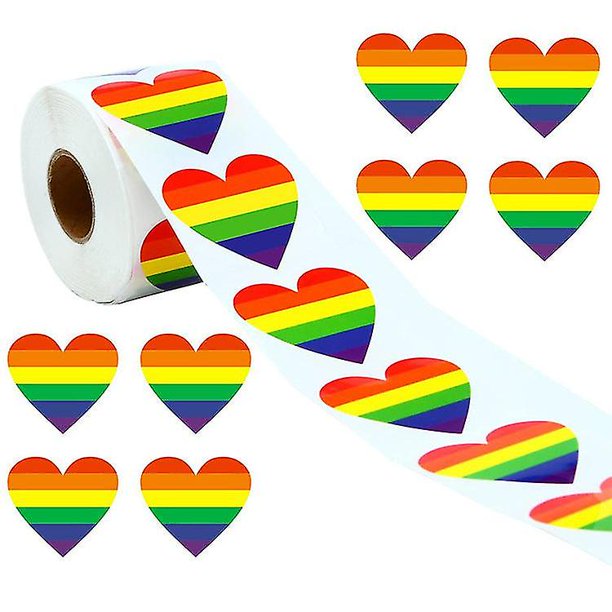 2x500pcs Pegatinas Navidad Rolllabel 8 Rainbow S Pattern 's Day - Patrón