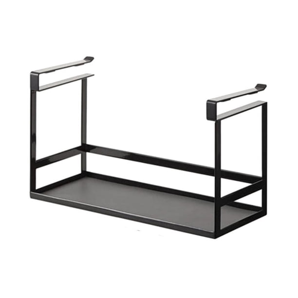 Organizador de Debajo del Estante Perchero para Armario Estante Soporte para de Condimentos Cesta de Almacenamiento para Armario Accesorios de Cocina Negro