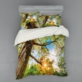 thumbnail image 2 of Ambesonne Landscape Bedding Set 3 Pcs, Vibrant Summer Sky, Twin, Green Brown, 2 of 3