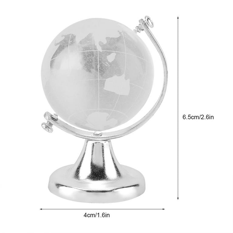 1pc Clear Crystal Earth Globe Decorative Ornament For Home, Photo