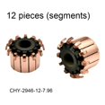 thumbnail image 3 of 19.2 X 7.96 X 15.2(16) mm 12P Teeth Copper Hook Type Electrical Motor Commutator 5Pcs, 3 of 8