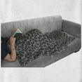 thumbnail image 6 of Stripe Soft Flannel Fleece Throw Blanket, Vintage Pattern of Simplistic Design Flowers on Striped Background, Cozy Plush for Indoor and Outdoor Use, 50" x 60", Charcoal Grey White, by Ambesonne, 6 of 6