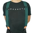 thumbnail image 4 of Men Industrial Strength Suspenders Partial Elastic Tradesperson's Dark Green Suspenders 2 inch Wide Tool Belt Suspenders, 4 of 5