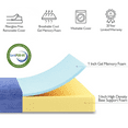 thumbnail image 3 of Irvine Home Collection Kids Foam Gel Memory Daybed with Free Matching Pillow, Blue, 3 of 8