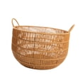 thumbnail image 4 of Cesta tejida con asa Cestas de mimbre Cesto para ropa Cesto para juguetes con asas Corto, 4 of 9