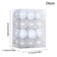 thumbnail image 3 of 24Pcs White Christmas Ball Ornaments, Shatterproof Clear & Glitter Gold Xmas Baubles, Christmas Tree Hanging Decorations for Wedding Holiday Party Home Decor, 3 of 6