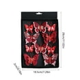 thumbnail image 3 of CuiLiyq 10 PCS Colorful Butterflys Christmas Tree Ornaments with Clip, Hollow Glitter Simulation Pendant Clip, for Christmas Party Holiday Decoration (Red), 3 of 6