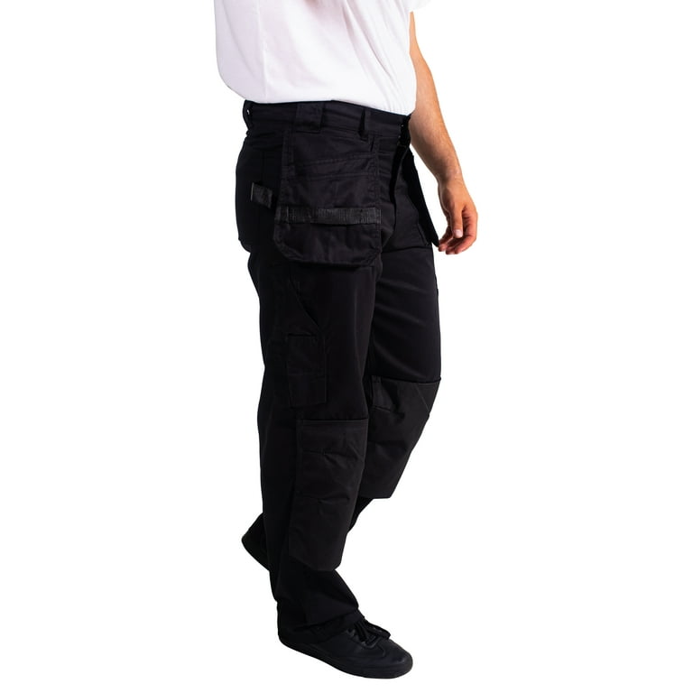 Skylinewears Men's Black Cargo Pants With Cordura Knee Skylinewears Men's Black Cargo Pants With Cordura Knee