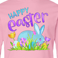 thumbnail image 4 of Inktastic Happy Easter Blue Bunny and Eggs in Grass Long Sleeve Youth T-Shirt, 4 of 5