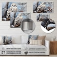 thumbnail image 4 of Designart "Snowy Owl s Winter Landscape" Animals Metal Art Print, 4 of 5