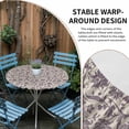 thumbnail image 5 of Purple Floral Fitted Tablecloth with Elastic Edged, Round Table Cloth for Dining Table, Spring Plants Flowers Vintage Rustic Waterproof Oil Proof Table Cover for Indoor Outdoor 45"-54", 5 of 8
