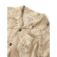 thumbnail image 2 of The Children's Place Boys Short Sleeve Tropical Leaf Knit Button Up Shirt, Sizes S-XXL, 2 of 3