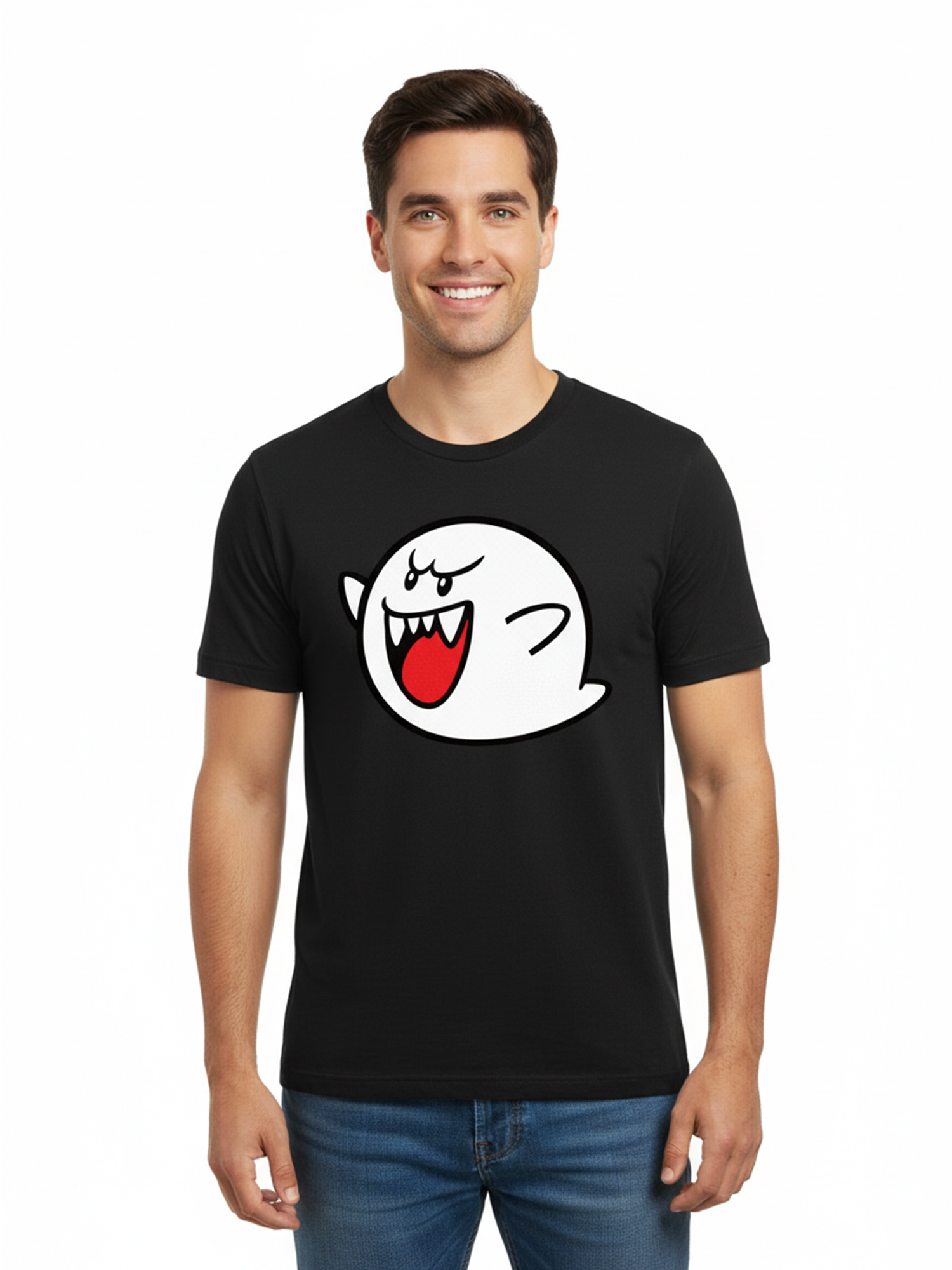 Nintendo, Men's & Big Men's Halloween Graphic Tee, Boo, Sizes XS-3XL