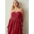 thumbnail image 3 of June & Vie Women's Plus Size Ruffled Peplum Corseted Midi Dress, 3 of 4