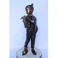 thumbnail image 2 of Nifao Girl with Two Bunnies in Nature Bronze Statue, Delightful Decor – Home Office Decor Sculpture, 17"L x 13"W x 44"H, 2 of 10