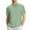 A_ Green, variant on YLSDY Fashion Eyelet Button Collared Shirts for Men Short Sleeve T-Shirts Golf Button Collareds Summer Beach Casual Solid Color Blouse Tops Black M