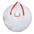 thumbnail image 5 of White Holiday 36" Christmas Wreath Storage Bag with Zipper Heavy Duty Xmas Wreath Container, 5 of 5