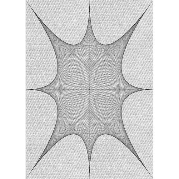 Ahgly Company Indoor Rectangle Patterned Off-White Novelty Area Rugs, 2' x 4'