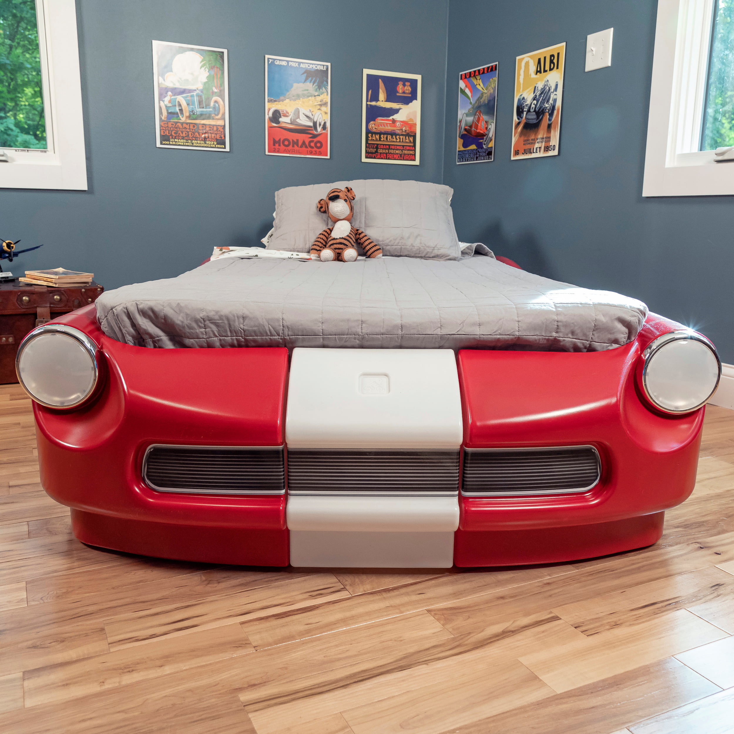 Step2 Hot Wheels Convertible Toddler-to-Twin Bed, Red 