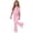 Pink, variant on Mooqilaa Girls Outfit Sets Short Sleeve, Printed Summer 2 Piece Girls Clothing Sets Beige Size 14