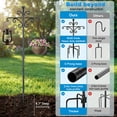 thumbnail image 5 of Teblint 92" Heavy Duty Shepherds Hooks for Outdoor, Multi-hook Adjustable Bird Feeder Pole with 5-Prong Base, Garden Hanger Stand for Bird Feeders, Hanging Plants, Solar Lights & Lanterns, 5 of 9